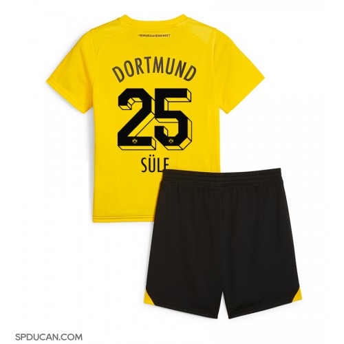 Dječji Nogometni Dres Borussia Dortmund Niklas Sule #25 Domaci 2023-24 Kratak Rukav (+ Kratke hlače)